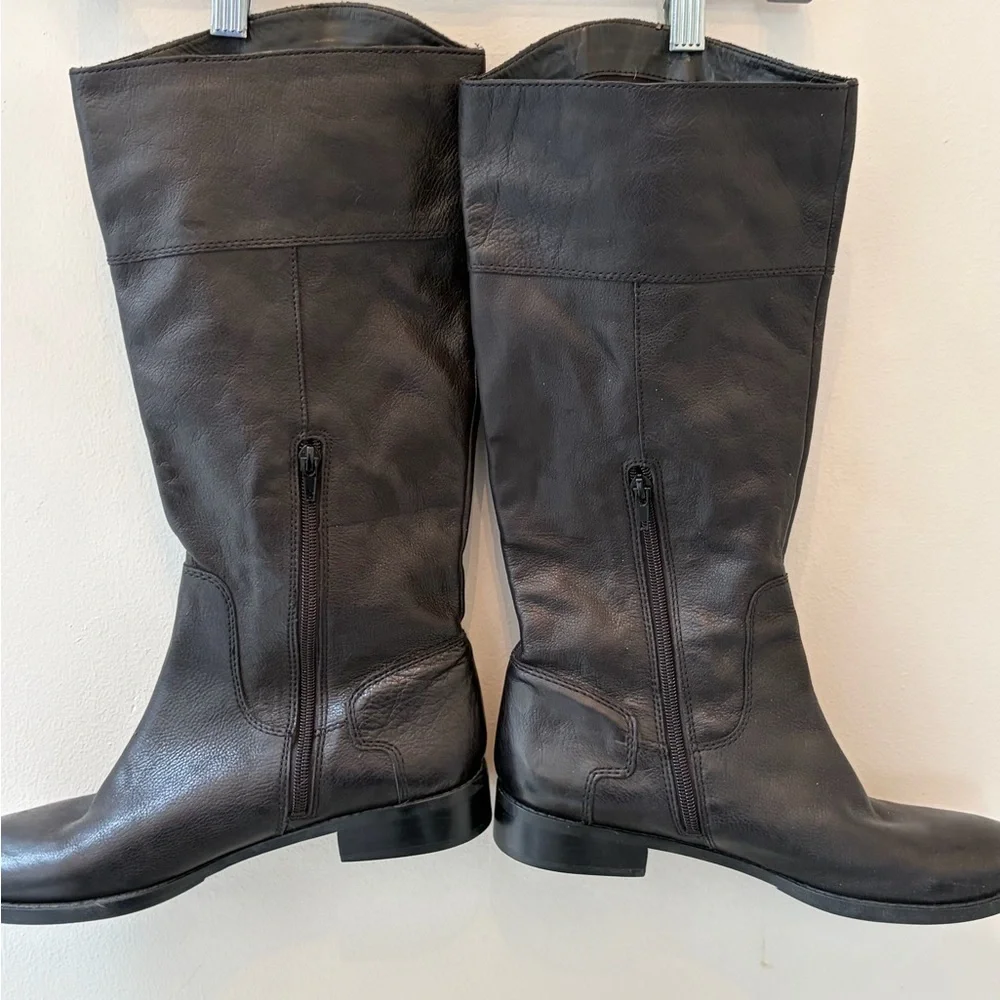 Nine West Black leather Over the Knee Boots tall woman's 9.5